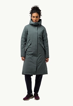 Пальто женское утепленное с капюшоном Jack Wolfskin BRANDENBURGER COAT W